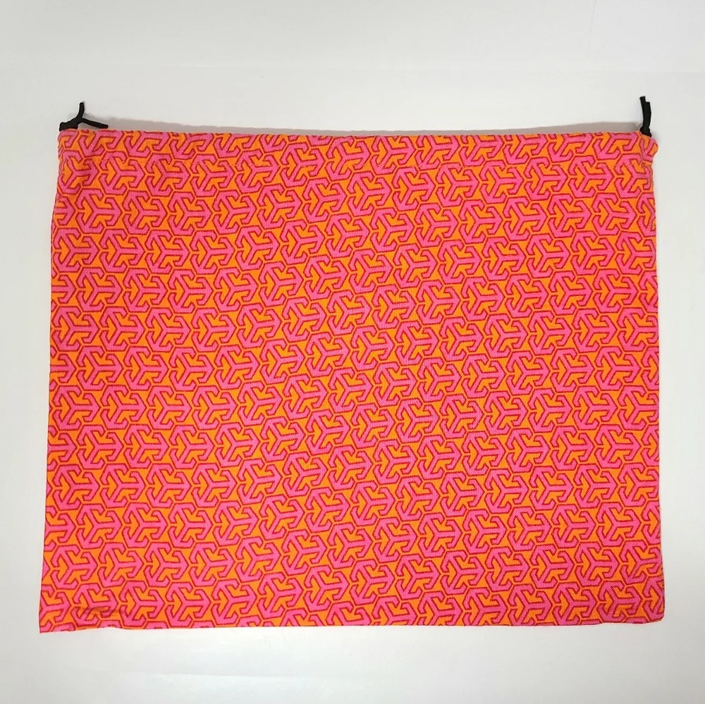 Tory Burch Pink and Orange Print Dust Bag Cover